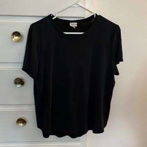 Womens silky black tee